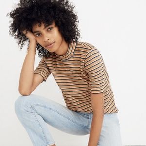Madewell Striped Mockneck